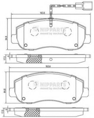 Set placute frana,frana disc OPEL MOVANO B caroserie (2010 - 2016) NIPPARTS N3601105 piesa NOUA