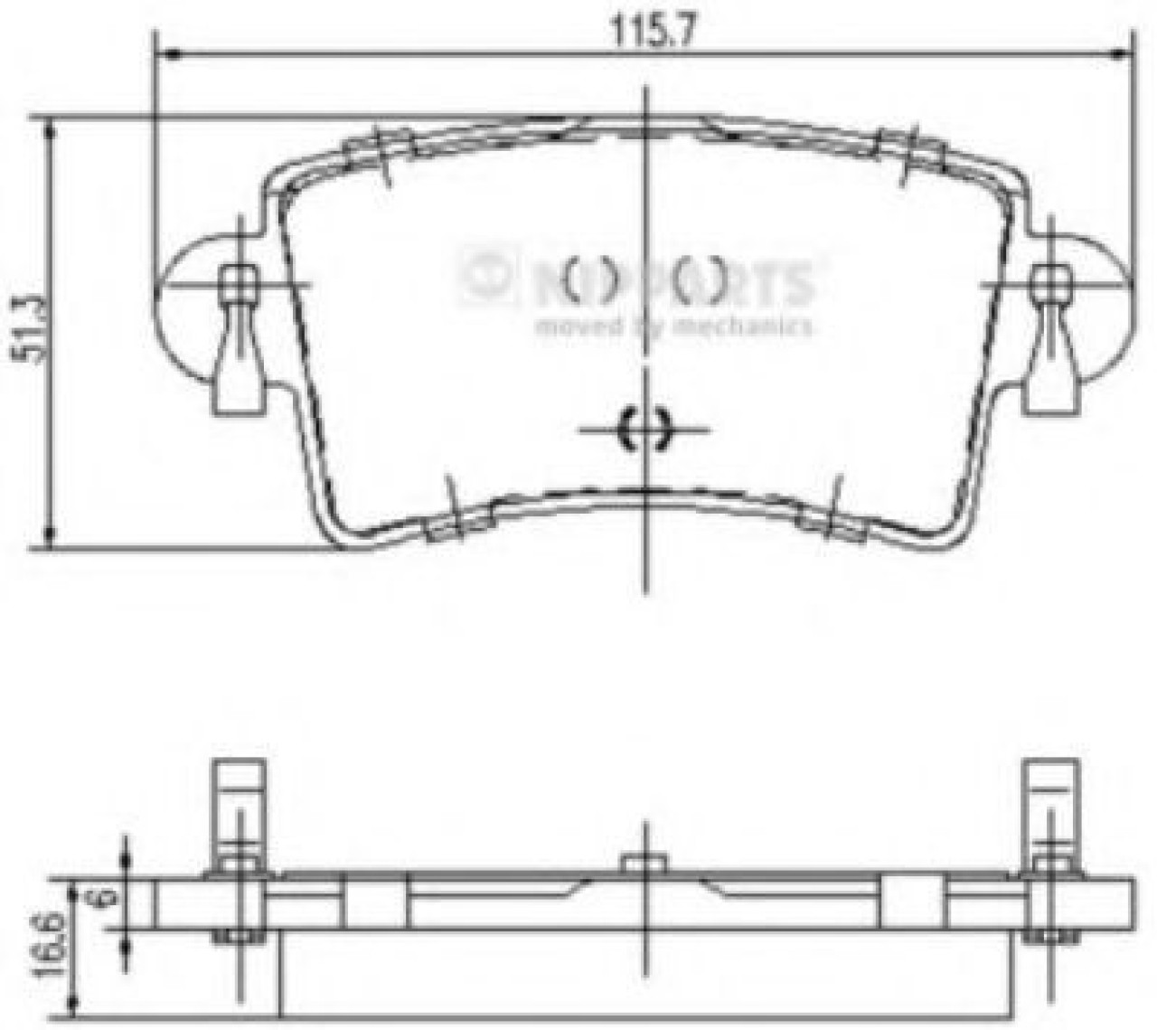 Set placute frana,frana disc OPEL MOVANO caroserie (F9) (1999 - 2010) NIPPARTS J3611046 piesa NOUA