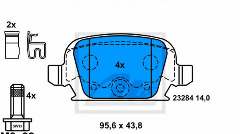 Set placute frana,frana disc OPEL TIGRA TwinTop (2004 - 2016) ATE 13.0460-2858.2 piesa NOUA