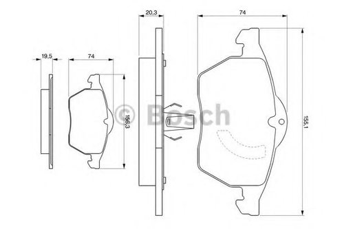 Set placute frana,frana disc OPEL VECTRA B (36) (1995 - 2002) BOSCH 0 986 424 360 piesa NOUA