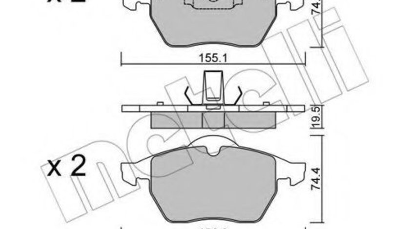 Set placute frana,frana disc OPEL VECTRA B (36) (1995 - 2002) METELLI 22-0118-0 piesa NOUA