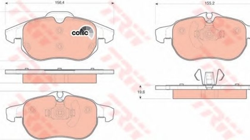 Set placute frana,frana disc OPEL VECTRA C (2002 - 2016) TRW GDB1613 piesa NOUA