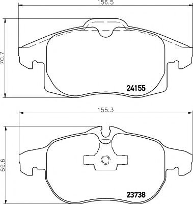Set placute frana,frana disc OPEL VECTRA C GTS (2002 - 2016) TEXTAR 2415501 piesa NOUA
