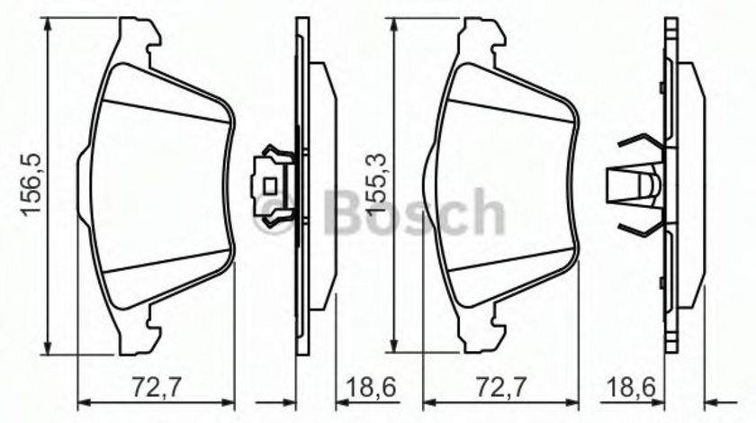 Set placute frana,frana disc OPEL VECTRA C GTS (2002 - 2016) BOSCH 0 986 494 492 piesa NOUA