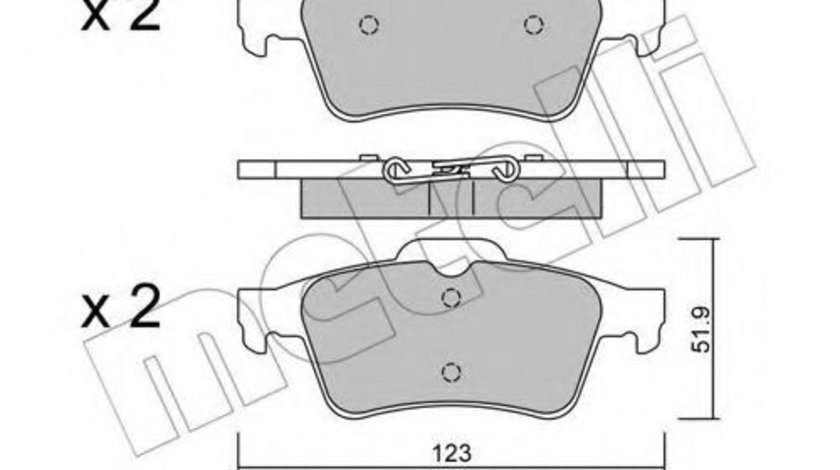 Set placute frana,frana disc OPEL VECTRA C GTS (2002 - 2016) METELLI 22-0337-1 piesa NOUA