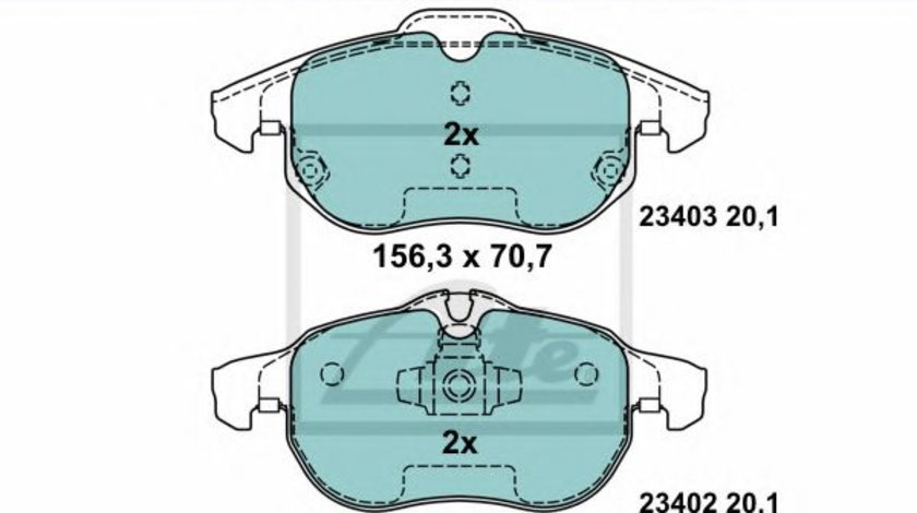 Set placute frana,frana disc OPEL VECTRA C GTS (2002 - 2016) ATE 13.0470-7172.2 piesa NOUA