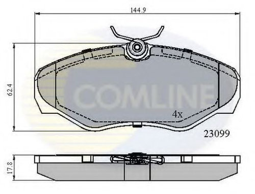 Set placute frana,frana disc OPEL VIVARO platou / sasiu (E7) (2006 - 2014) COMLINE CBP01127 piesa NO...