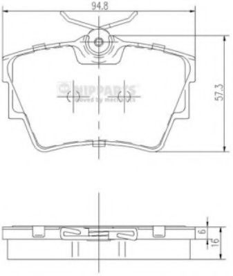 Set placute frana,frana disc OPEL VIVARO platou / sasiu (E7) (2006 - 2014) NIPPARTS J3611047 piesa NOUA