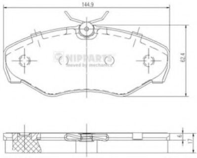 Set placute frana,frana disc OPEL VIVARO caroserie (F7) (2001 - 2014) NIPPARTS J3601080 piesa NOUA