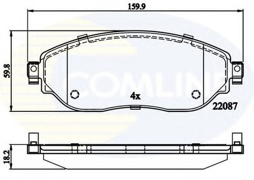 Set placute frana,frana disc OPEL VIVARO caroserie (2014 - 2016) COMLINE CBP02285 piesa NOUA
