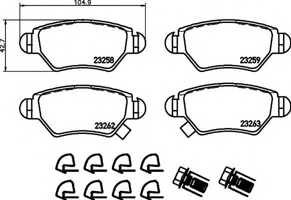 Set placute frana,frana disc OPEL ZAFIRA A (F75) (1999 - 2005) TEXTAR 2325803 piesa NOUA