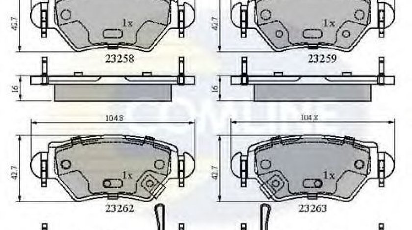 Set placute frana,frana disc OPEL ZAFIRA A (F75) (1999 - 2005) COMLINE CBP31504 piesa NOUA