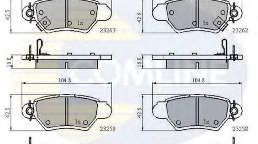 Set placute frana,frana disc OPEL ZAFIRA A (F75) (1999 - 2005) COMLINE CBP3750 piesa NOUA