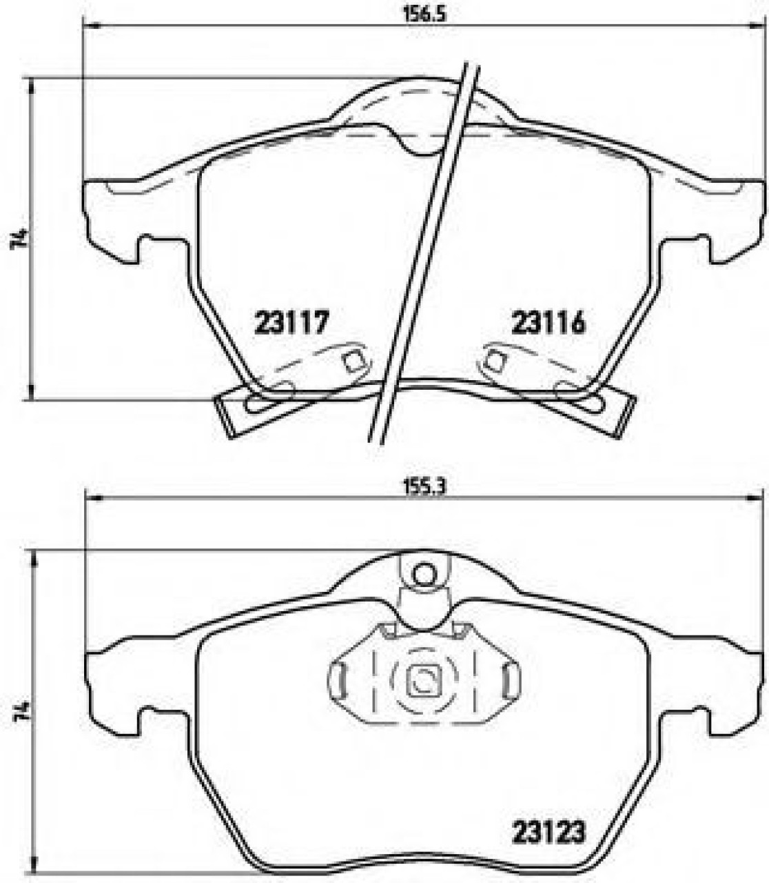 Set placute frana,frana disc OPEL ZAFIRA A (F75) (1999 - 2005) BREMBO P 59 048 piesa NOUA