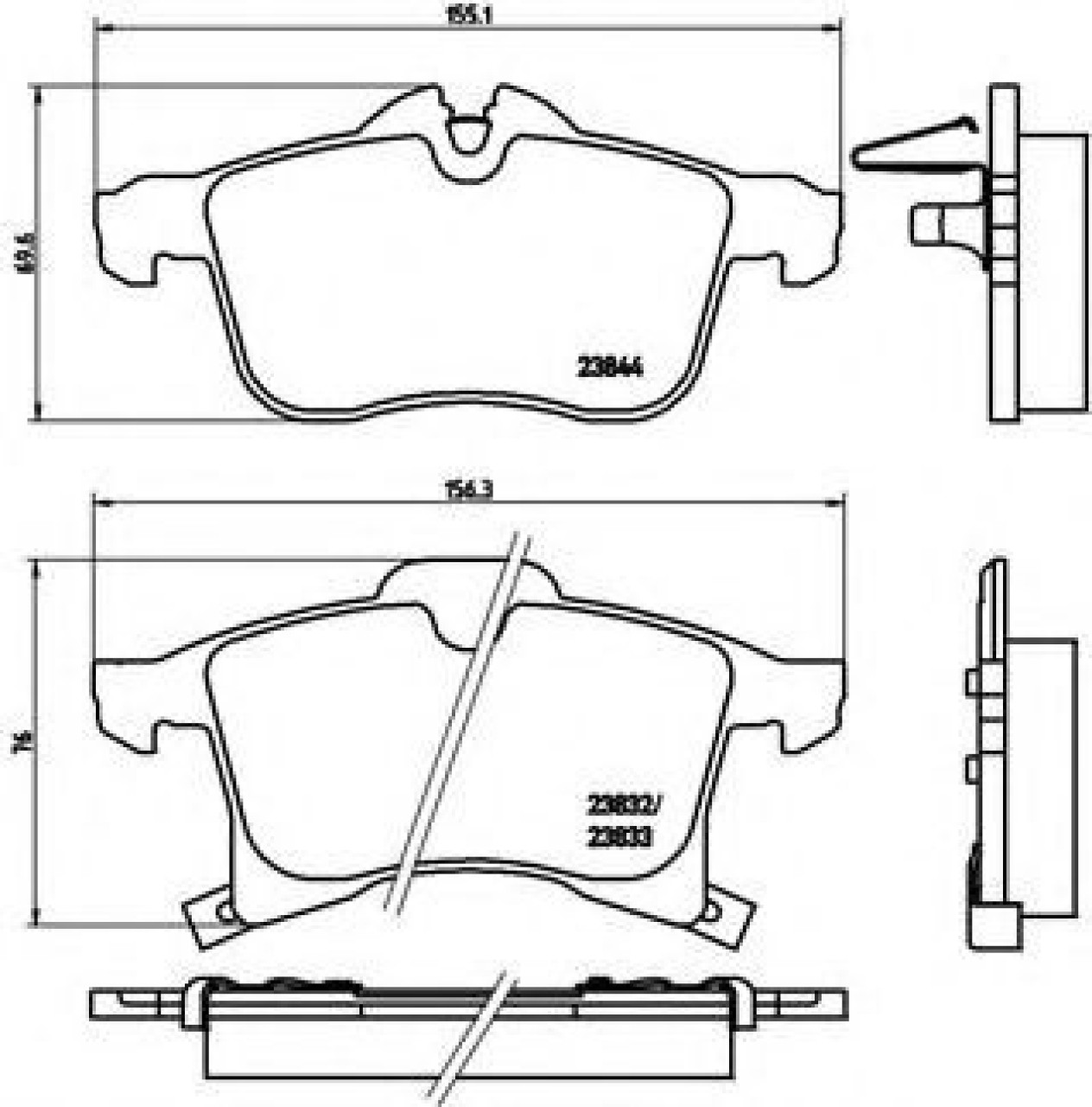 Set placute frana,frana disc OPEL ZAFIRA B (A05) (2005 - 2016) BREMBO P 59 045 piesa NOUA