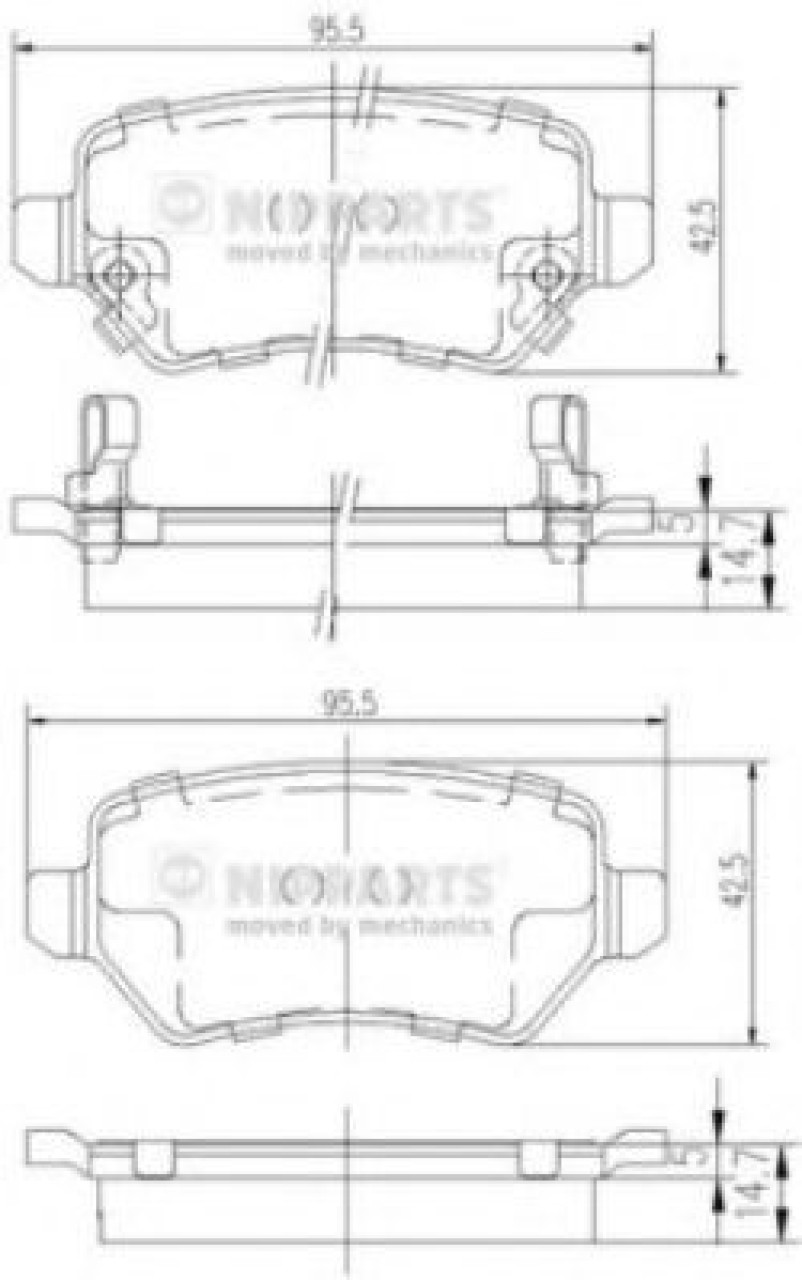 Set placute frana,frana disc OPEL ZAFIRA B (A05) (2005 - 2016) NIPPARTS N3610310 piesa NOUA