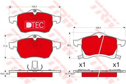 Set placute frana,frana disc OPEL ZAFIRA B (A05) (2005 - 2016) TRW GDB1350DTE piesa NOUA