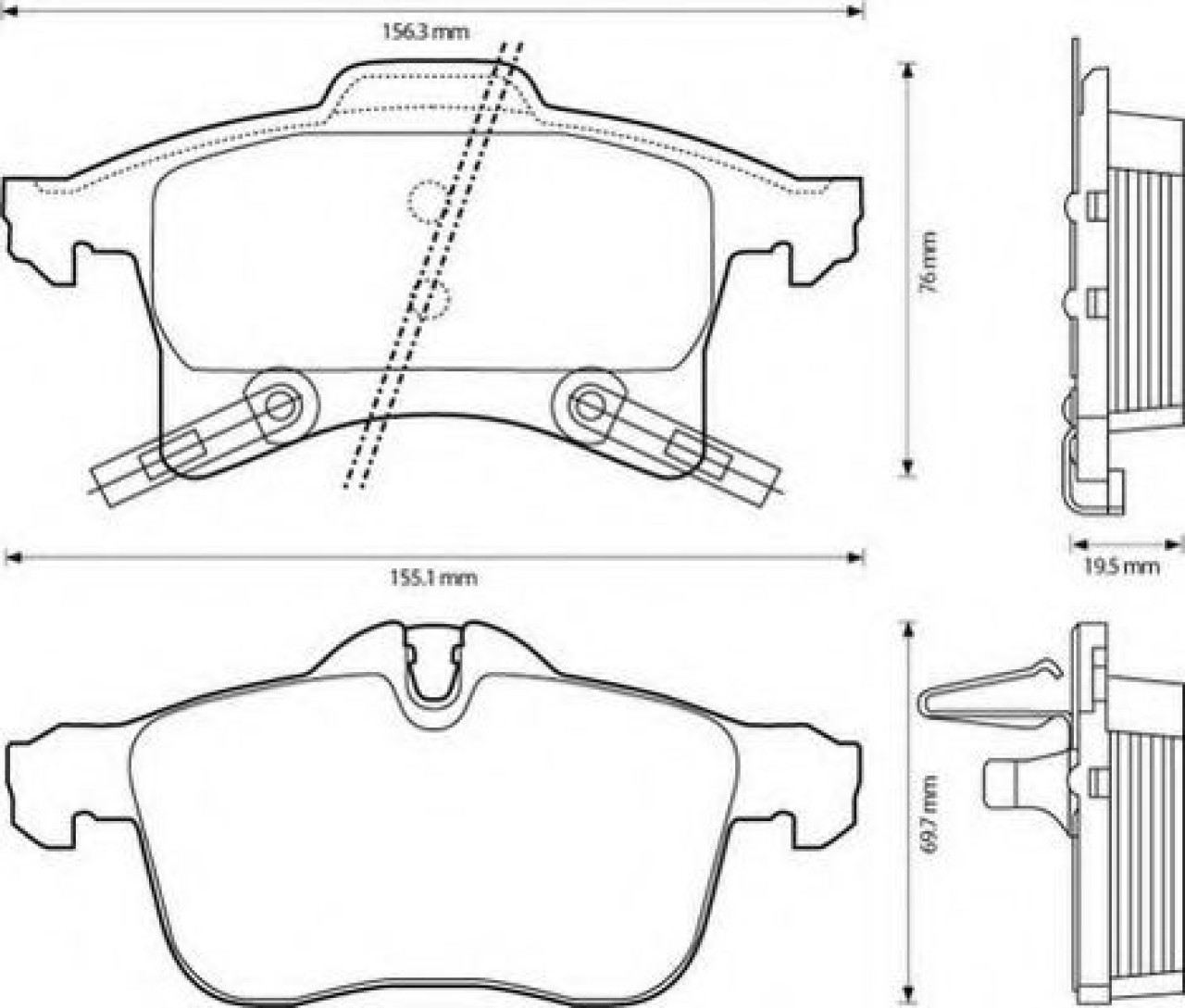 Set placute frana,frana disc OPEL ZAFIRA B (A05) (2005 - 2016) JURID 573153J piesa NOUA