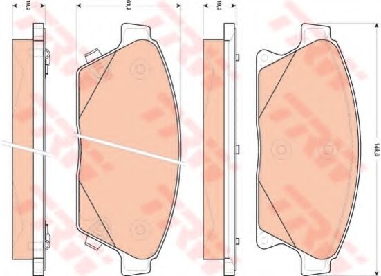 Set placute frana,frana disc OPEL ZAFIRA TOURER C (P12) (2011 - 2016) TRW GDB1847 piesa NOUA