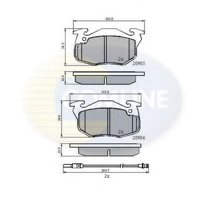 Set placute frana,frana disc PEUGEOT 106 I (1A, 1C) (1991 - 1996) COMLINE CBP2258 piesa NOUA