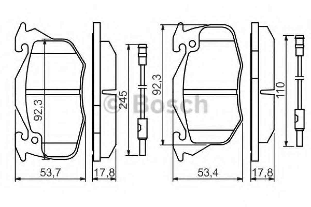 Set placute frana,frana disc PEUGEOT 106 II (1) (1996 - 2016) BOSCH 0 986 469 860 piesa NOUA