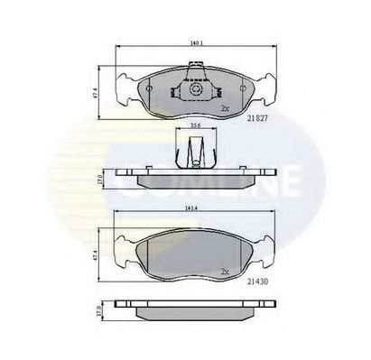 Set placute frana,frana disc PEUGEOT 106 II (1) (1996 - 2016) COMLINE CBP0570 piesa NOUA