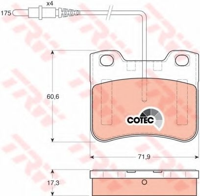 Set placute frana,frana disc PEUGEOT 106 II (1) (1996 - 2016) TRW GDB1031 piesa NOUA