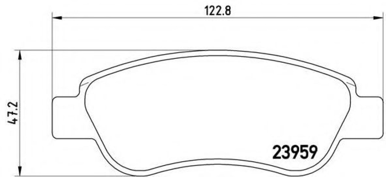 Set placute frana,frana disc PEUGEOT 107 (2005 - 2016) BREMBO P 61 081 piesa NOUA