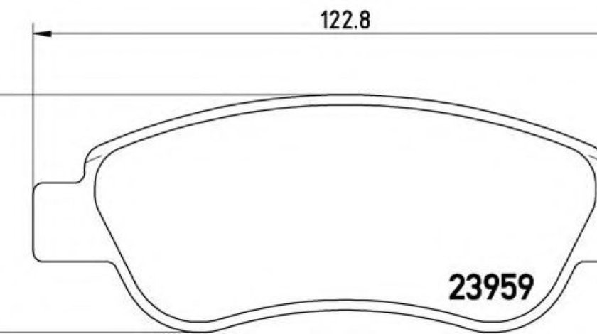 Set placute frana,frana disc PEUGEOT 108 (2014 - 2016) BREMBO P 61 081 piesa NOUA