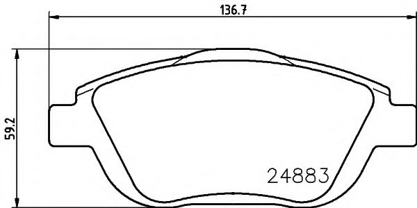Set placute frana,frana disc PEUGEOT 2008 (2013 - 2016) TEXTAR 2488301 piesa NOUA