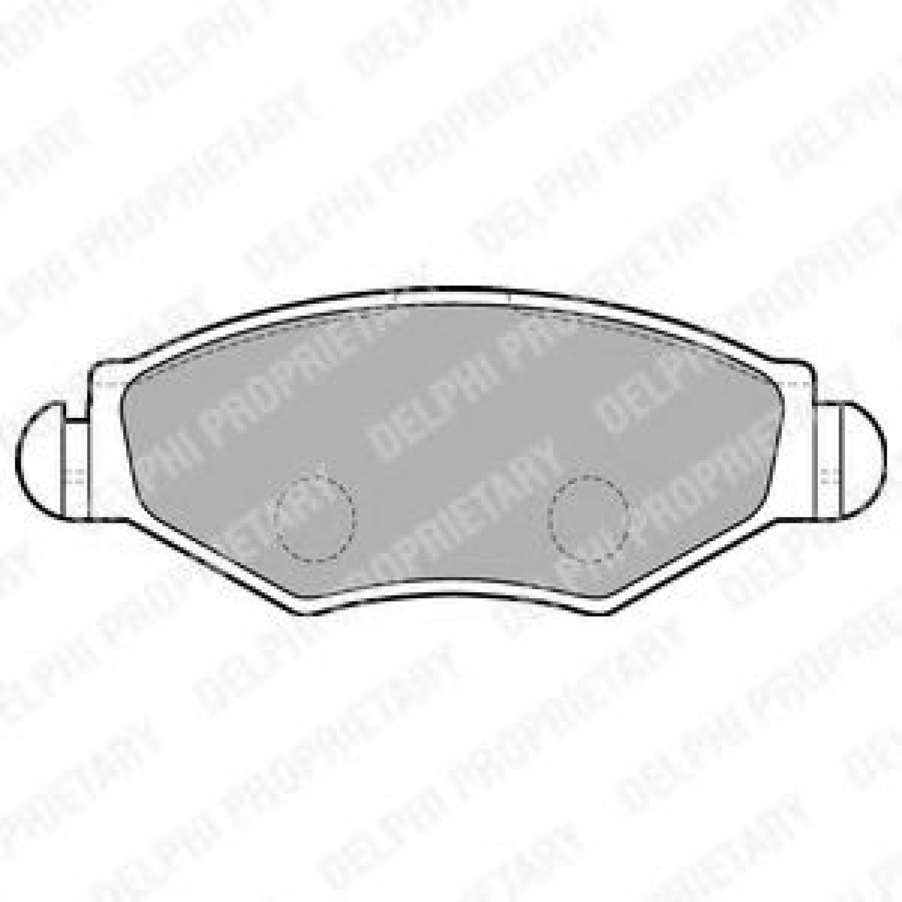 Set placute frana,frana disc PEUGEOT 206 limuzina (2007 - 2016) DELPHI LP1699 piesa NOUA