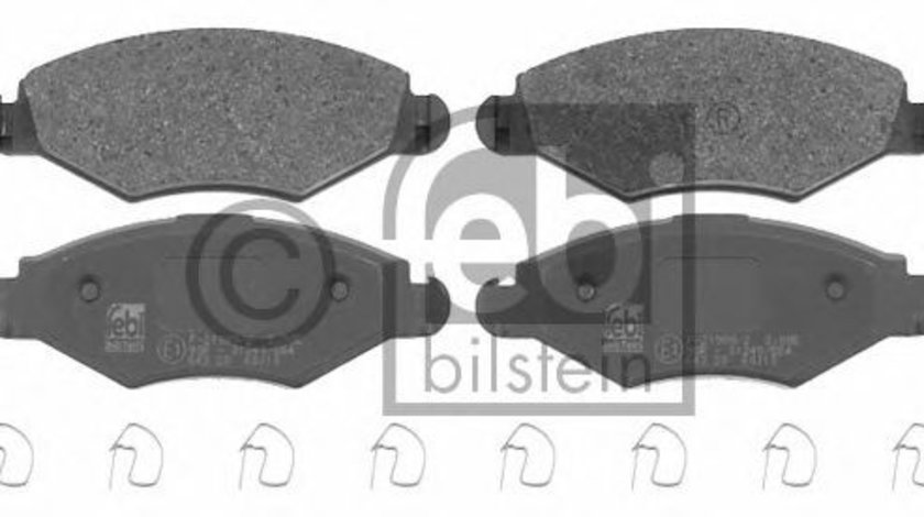 Set placute frana,frana disc PEUGEOT 206 limuzina (2007 - 2016) FEBI BILSTEIN 16575 piesa NOUA