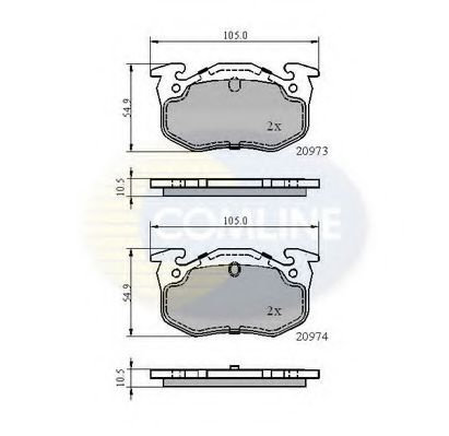 Set placute frana,frana disc PEUGEOT 206 Hatchback (2A/C) (1998 - 2016) COMLINE CBP0522 piesa NOUA
