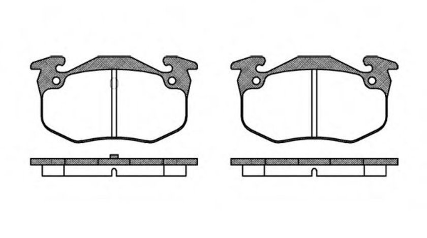 Set placute frana,frana disc PEUGEOT 206 Hatchback (2A/C) (1998 - 2016) REMSA 0144.50 piesa NOUA