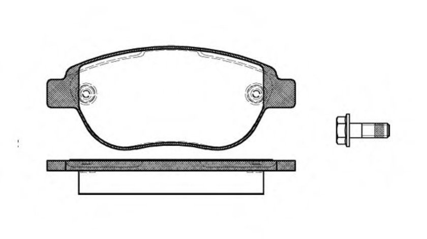 Set placute frana,frana disc PEUGEOT 206 Hatchback (2A/C) (1998 - 2016) REMSA 0841.00 piesa NOUA