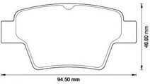 Set placute frana,frana disc PEUGEOT 207 CC (WD) (...