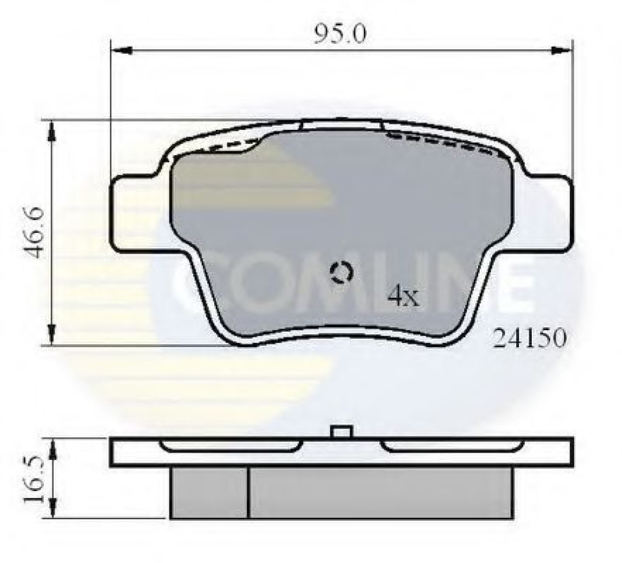 Set placute frana,frana disc PEUGEOT 207 CC (WD) (2007 - 2016) COMLINE CBP01658 piesa NOUA