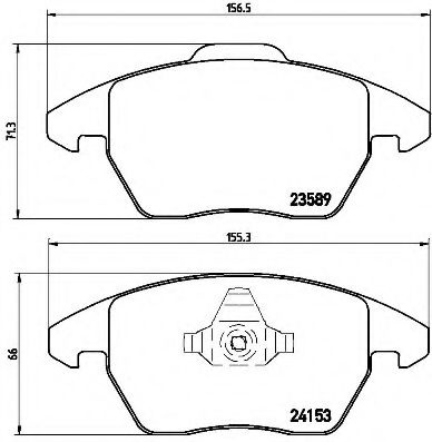 Set placute frana,frana disc PEUGEOT 207 (WA, WC) (2006 - 2016) BREMBO P 61 076 piesa NOUA