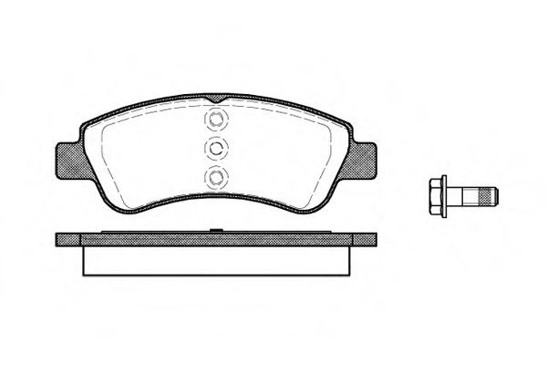 Set placute frana,frana disc PEUGEOT 207 (WA, WC) (2006 - 2016) REMSA 0840.20 piesa NOUA
