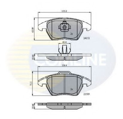 Set placute frana,frana disc PEUGEOT 207 (WA, WC) (2006 - 2016) COMLINE CBP01308 piesa NOUA