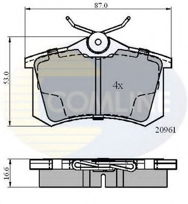 Set placute frana,frana disc PEUGEOT 208 (2012 - 2016) COMLINE CBP0797 piesa NOUA