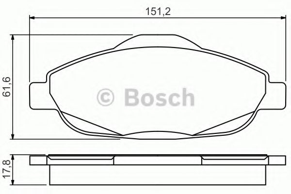 Set placute frana,frana disc PEUGEOT 3008 (2009 - 2016) BOSCH 0 986 495 266 piesa NOUA