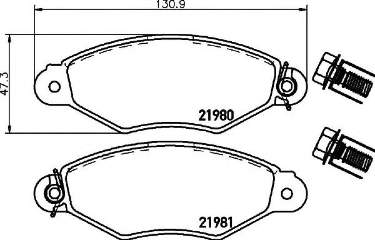 Set placute frana,frana disc PEUGEOT 306 Hatchback (7A, 7C, N3, N5) (1993 - 2003) TEXTAR 2198004 piesa NOUA