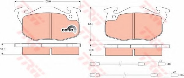 Set placute frana,frana disc PEUGEOT 306 Hatchback (7A, 7C, N3, N5) (1993 - 2003) TRW GDB1033 piesa NOUA
