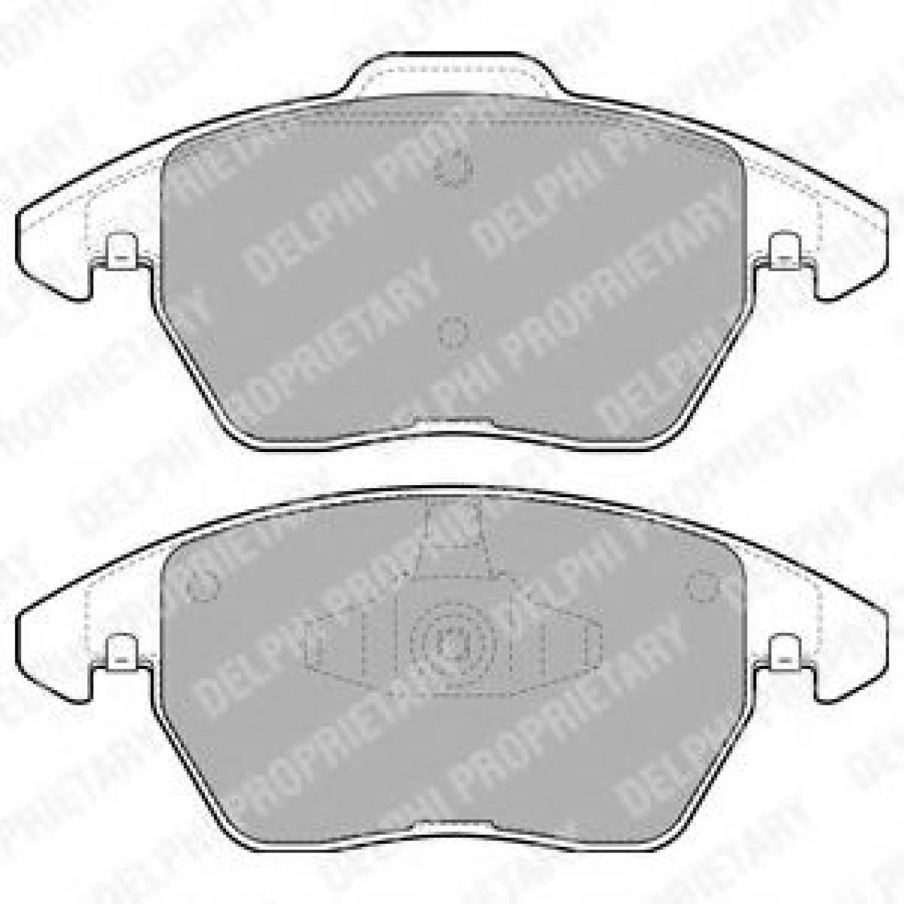 Set placute frana,frana disc PEUGEOT 307 CC (3B) (2003 - 2016) DELPHI LP1898 piesa NOUA
