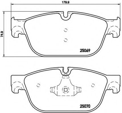 Set placute frana,frana disc PEUGEOT 308 CC (2009 - 2016) BREMBO P 61 107 piesa NOUA