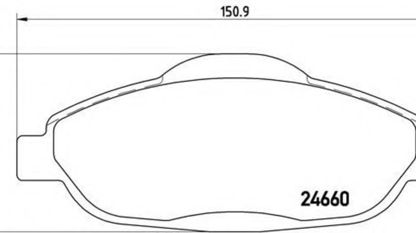 Set placute frana,frana disc PEUGEOT 308 CC (2009 - 2016) BREMBO P 61 101 piesa NOUA