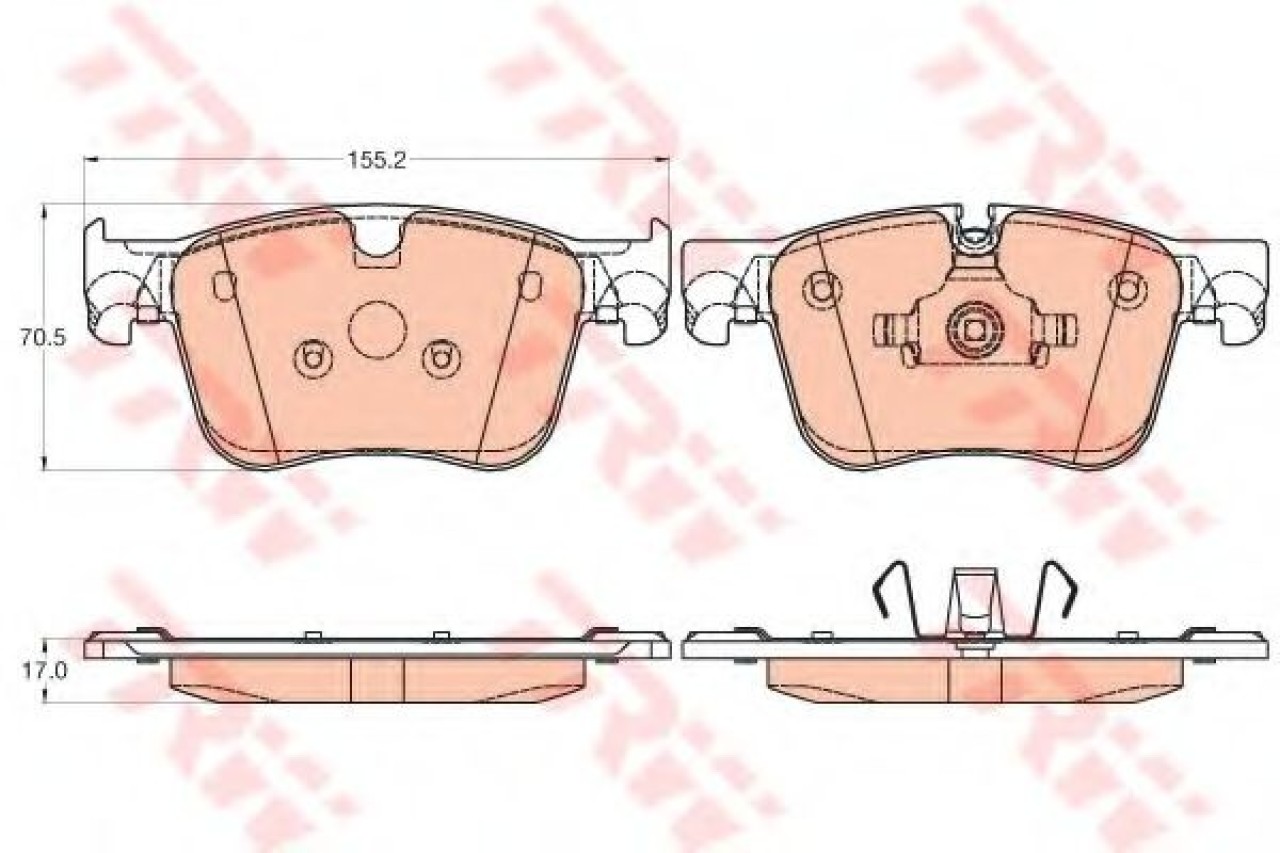 Set placute frana,frana disc PEUGEOT 308 II (2013 - 2016) TRW GDB2035 piesa NOUA