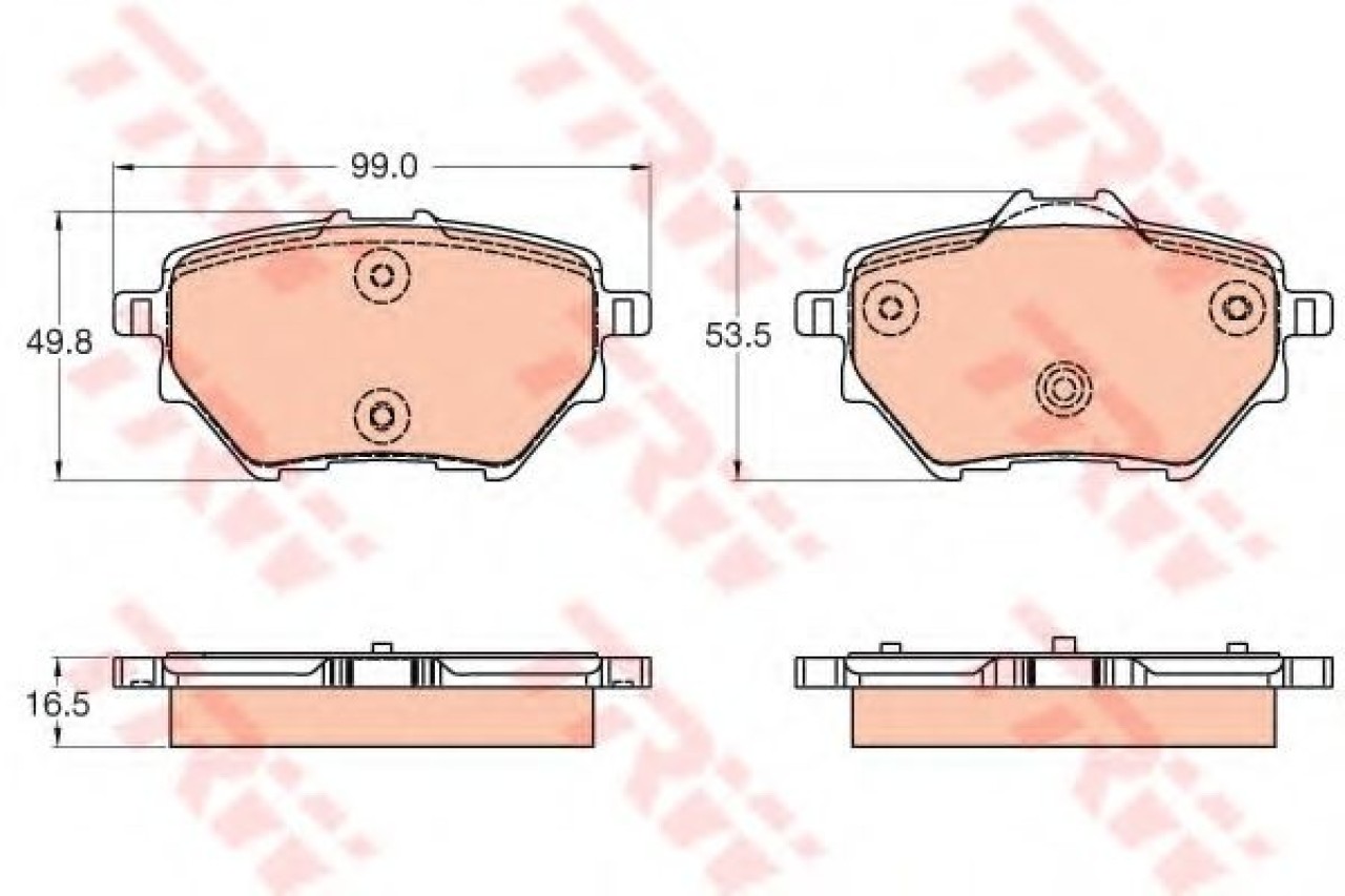 Set placute frana,frana disc PEUGEOT 308 II (2013 - 2016) TRW GDB2036 piesa NOUA