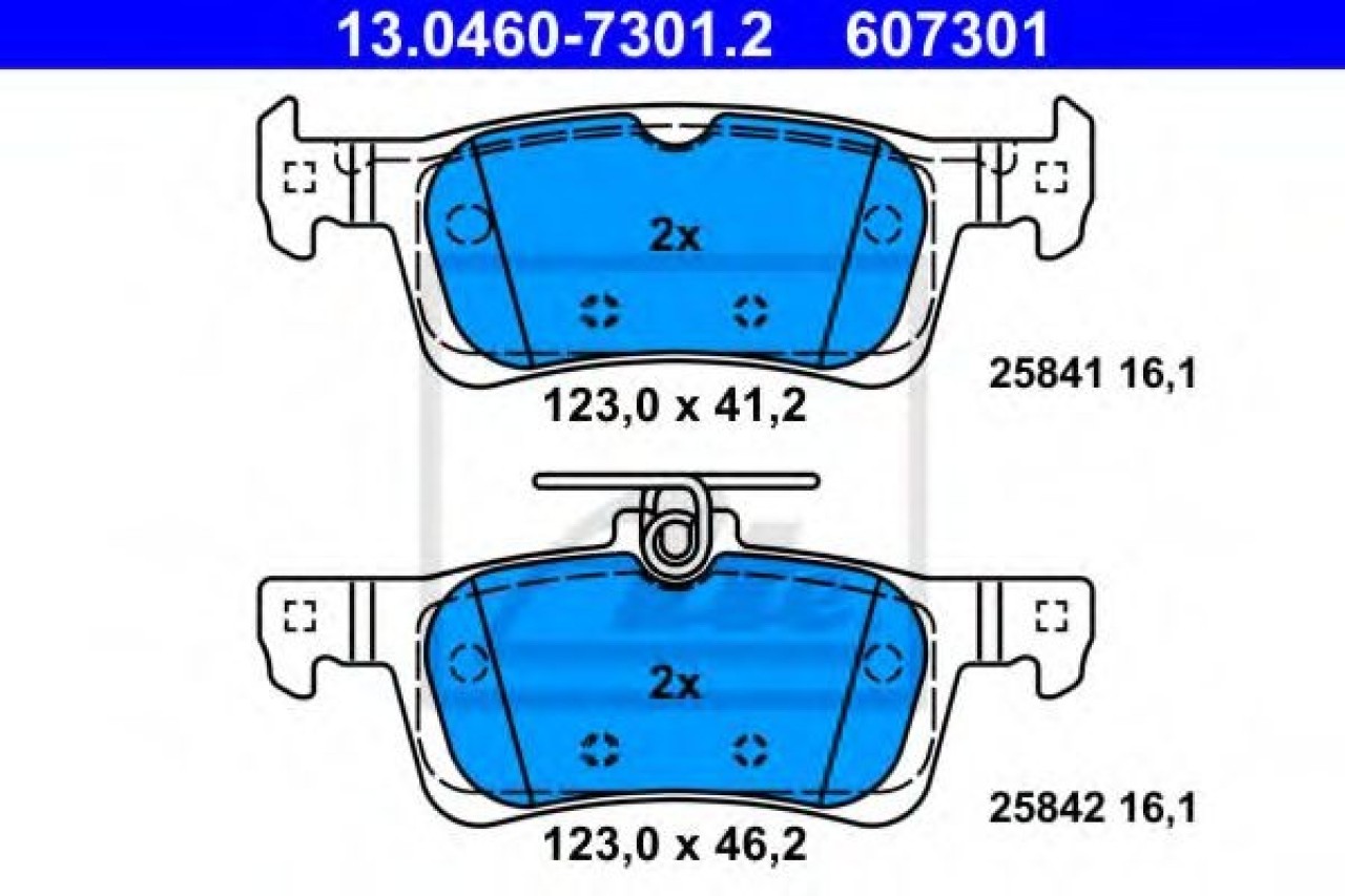 Set placute frana,frana disc PEUGEOT 308 II SW (2014 - 2016) ATE 13.0460-7301.2 piesa NOUA